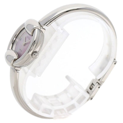 Gucci Round Face GG Pink Shell Bangle Watch SS