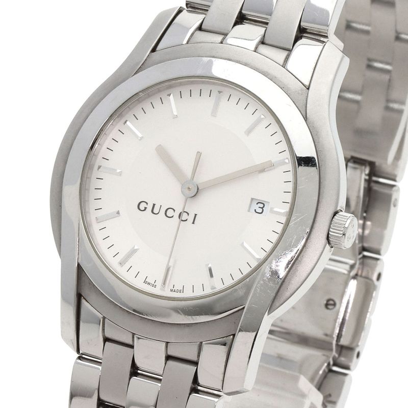 Gucci Round Face Watch SS