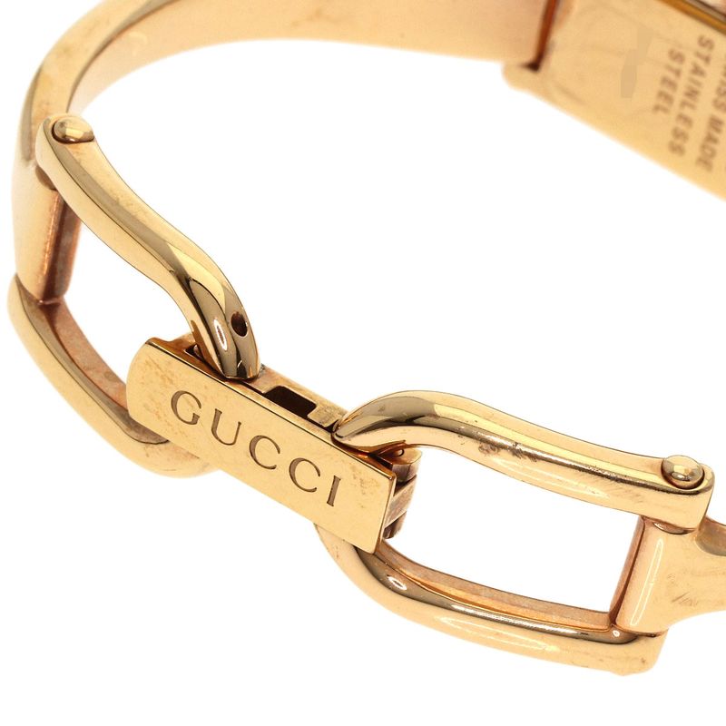 Gucci Square Face Bangle Diamond GG Watch Pgp