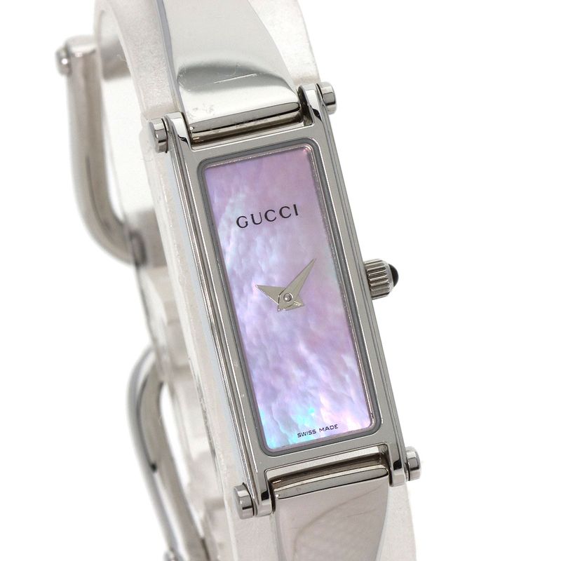 Gucci Square Face Bangle Watch SS