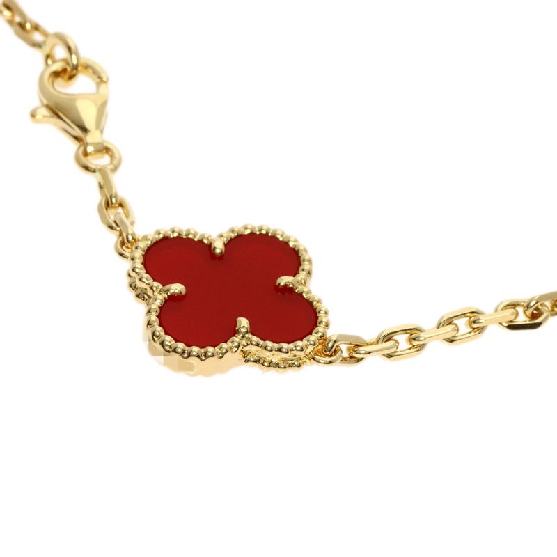 Van Cleef & Arpels Vintage Alhambra Canelian Necklace 18K