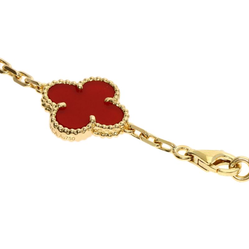 Van Cleef & Arpels Vintage Alhambra Canelian Necklace 18K