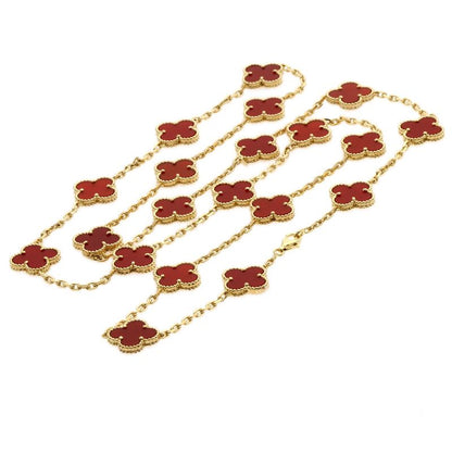 Van Cleef & Arpels Vintage Alhambra Canelian Necklace 18K