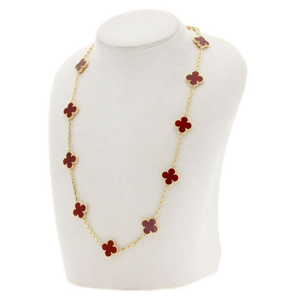 Van Cleef & Arpels Vintage Alhambra Canelian Necklace 18K