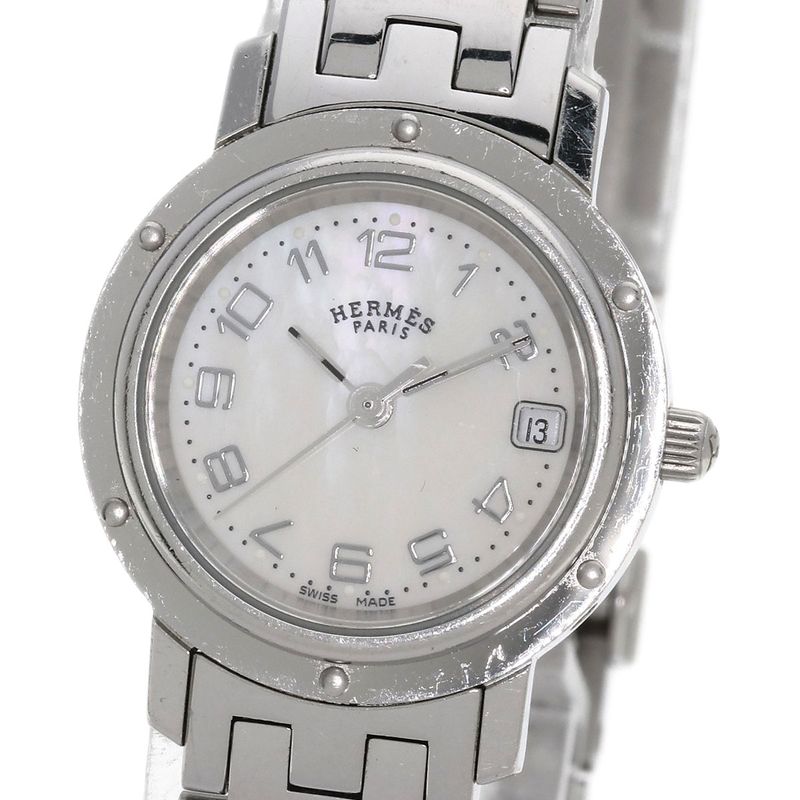 Hermes Clipper Cles Watch SS