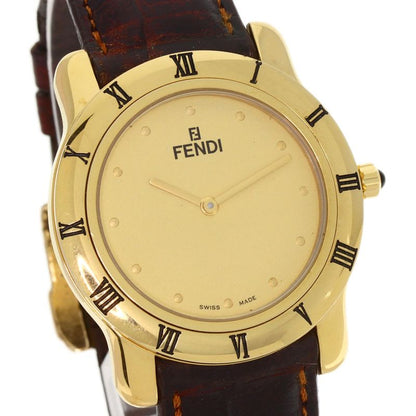 Fendi Round Face Watch Leather