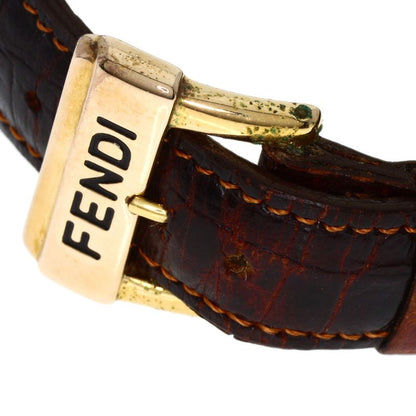 Fendi Round Face Watch Leather