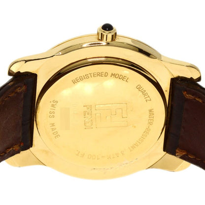 Fendi Round Face Watch Leather