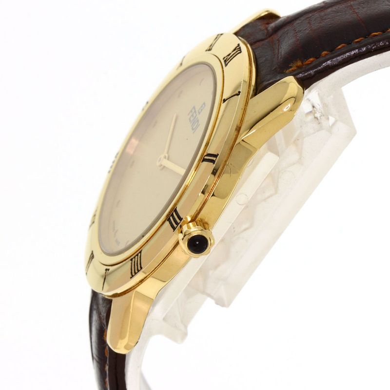 Fendi Round Face Watch Leather