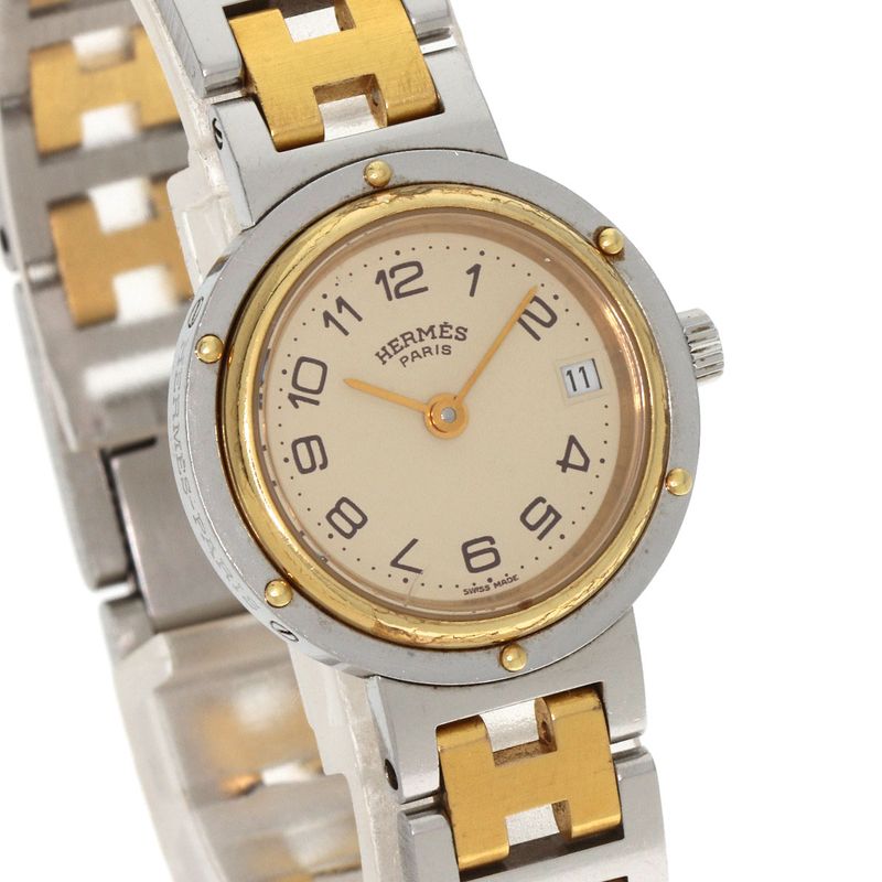Hermes Clipper Old Belt Watch SS Ssxgp