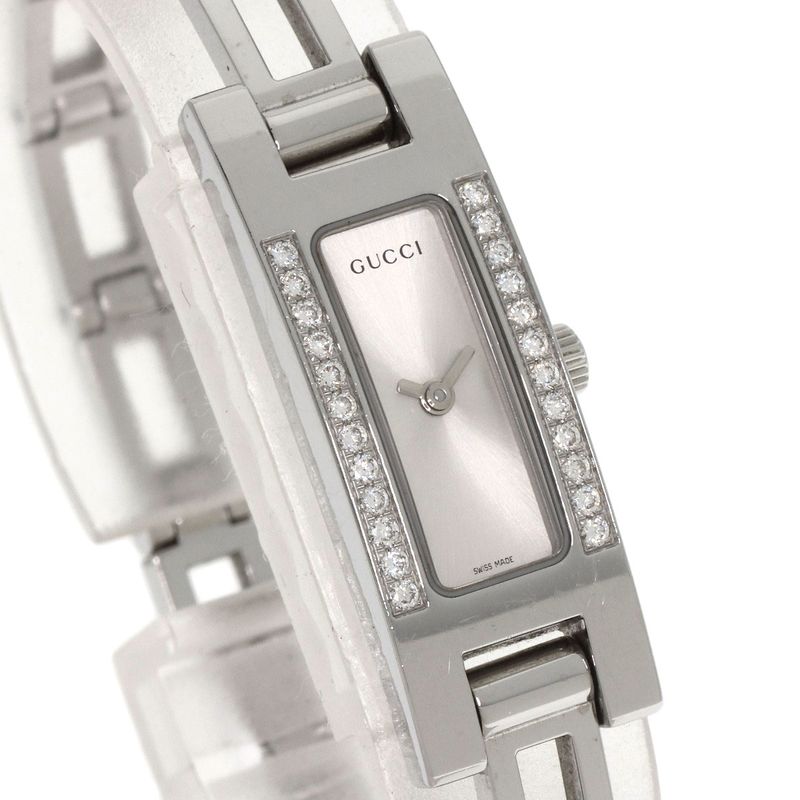 Gucci Diamond Bezel Watch SS