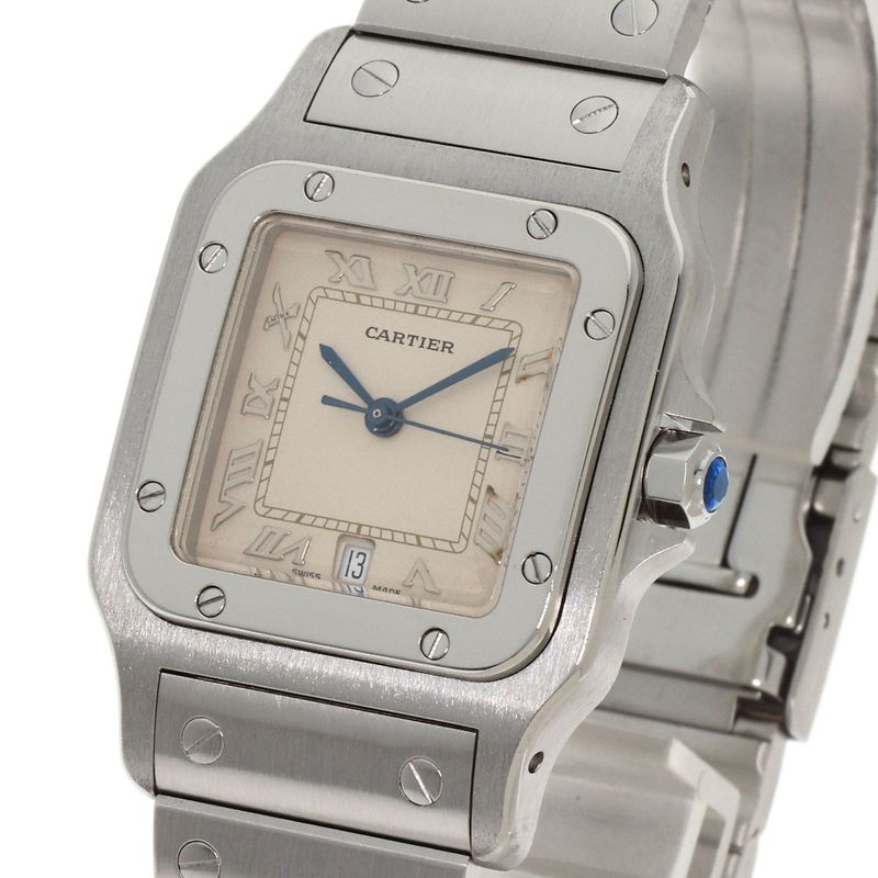 Cartier Santos Galbe LM Old Belt Watch SS
