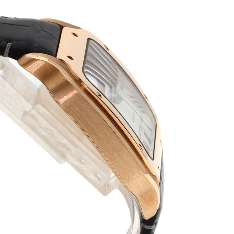Cartier Santos de Cartier LM Watch 18K Pink Gold Leather