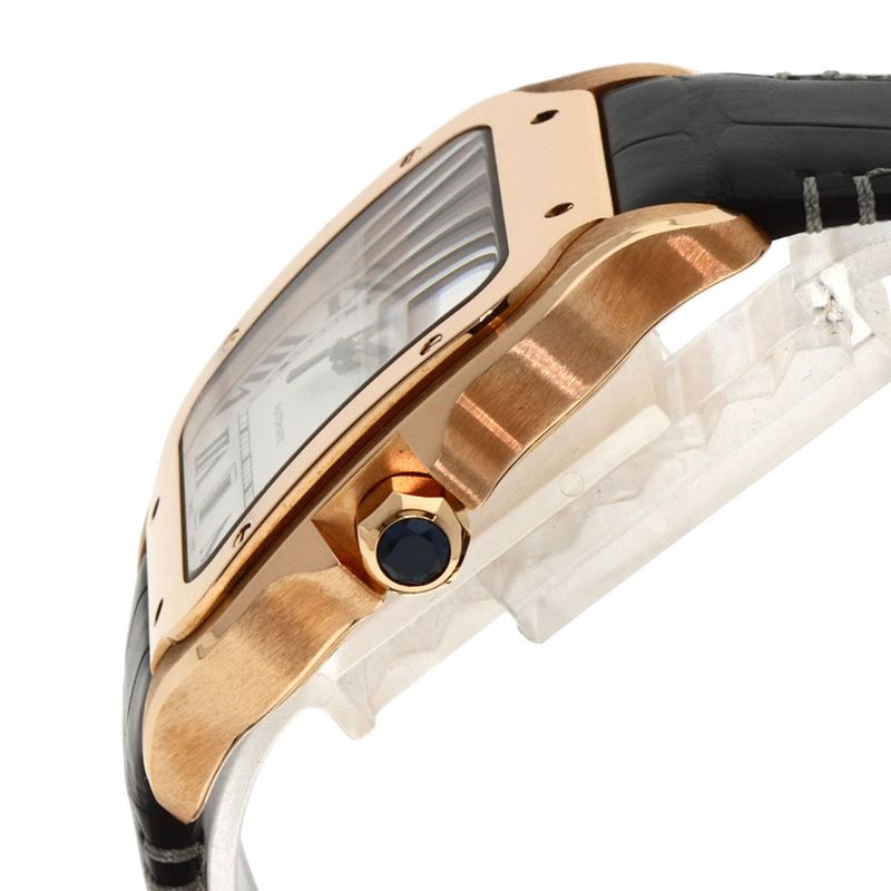 Cartier Santos de Cartier LM Watch 18K Pink Gold Leather