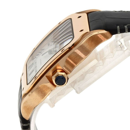 Cartier Santos de Cartier LM Watch 18K Pink Gold Leather