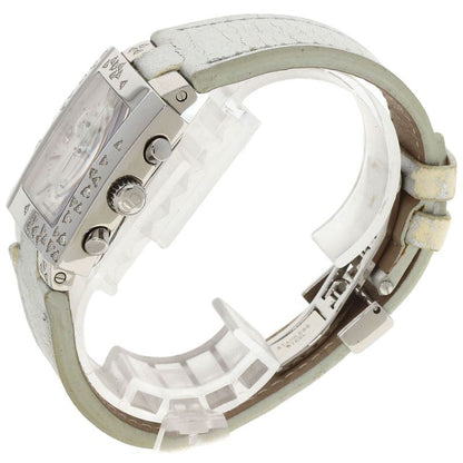 Dior Christian Riva Spark Ring Chronograph Watch SS Leather