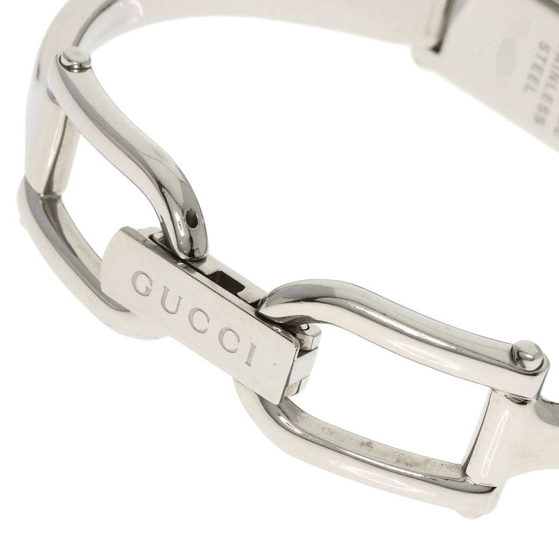 Gucci Square Face Bangle Diamond Watch SS