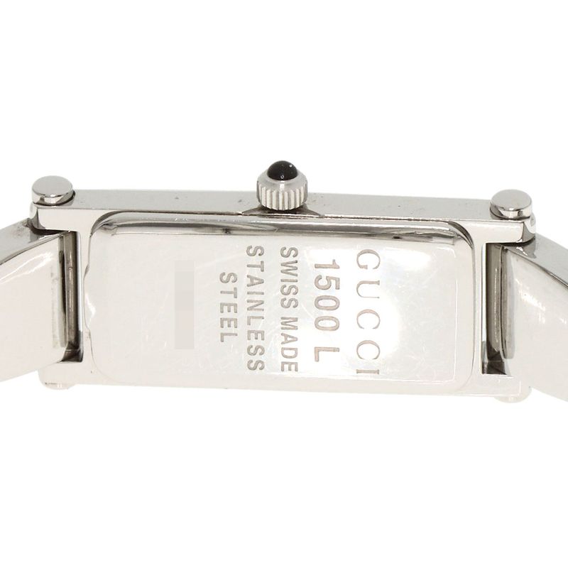 Gucci Square Face Bangle Diamond Watch SS