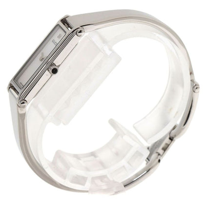 Gucci Square Face Bangle Diamond Watch SS