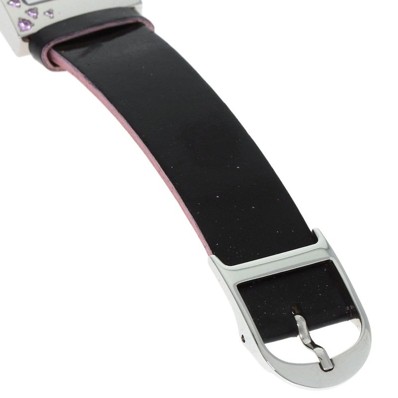 Dior Christian Maris Pink Saffiano Watch SS Enamel