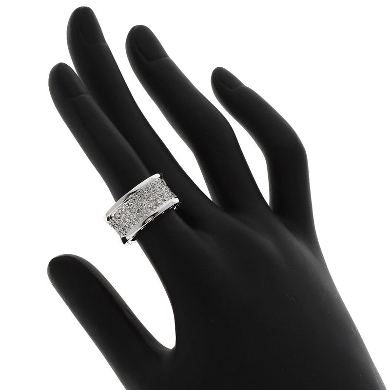 Bvlgari Full Pave Diamond 50 Ring 18K White Gold