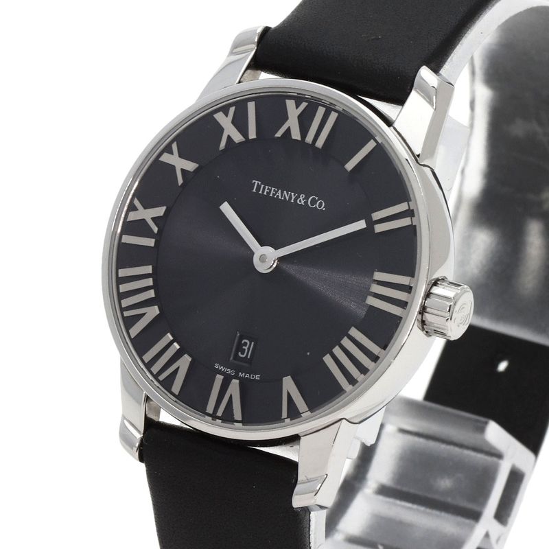 Tiffany & Co. Atlas Domestic Watch SS Leather