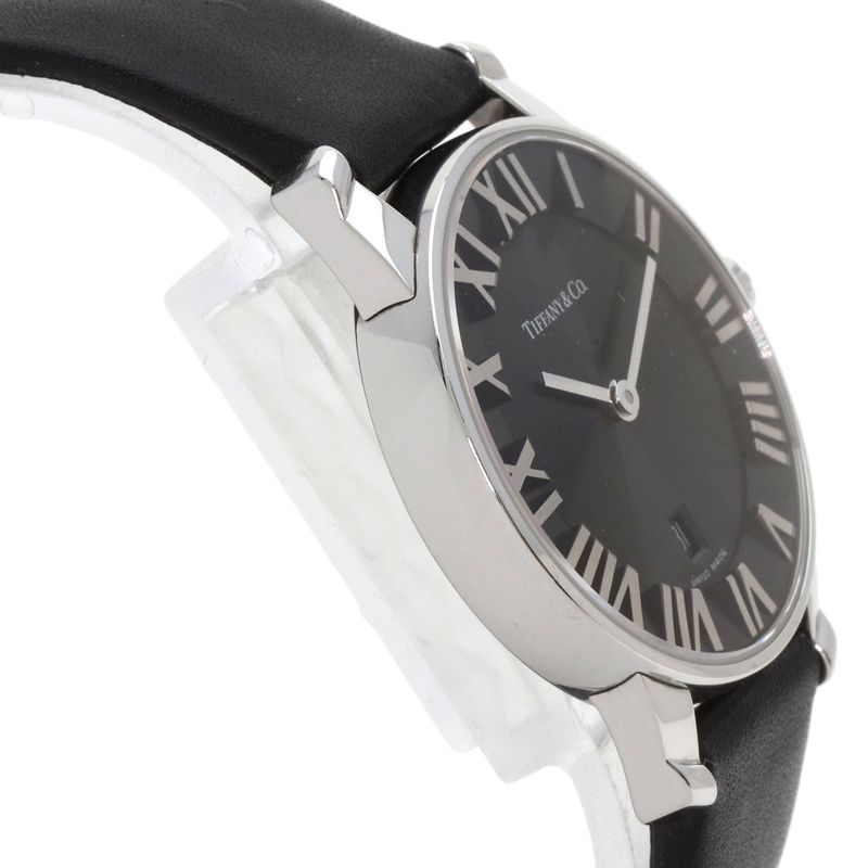 Tiffany & Co. Atlas Domestic Watch SS Leather