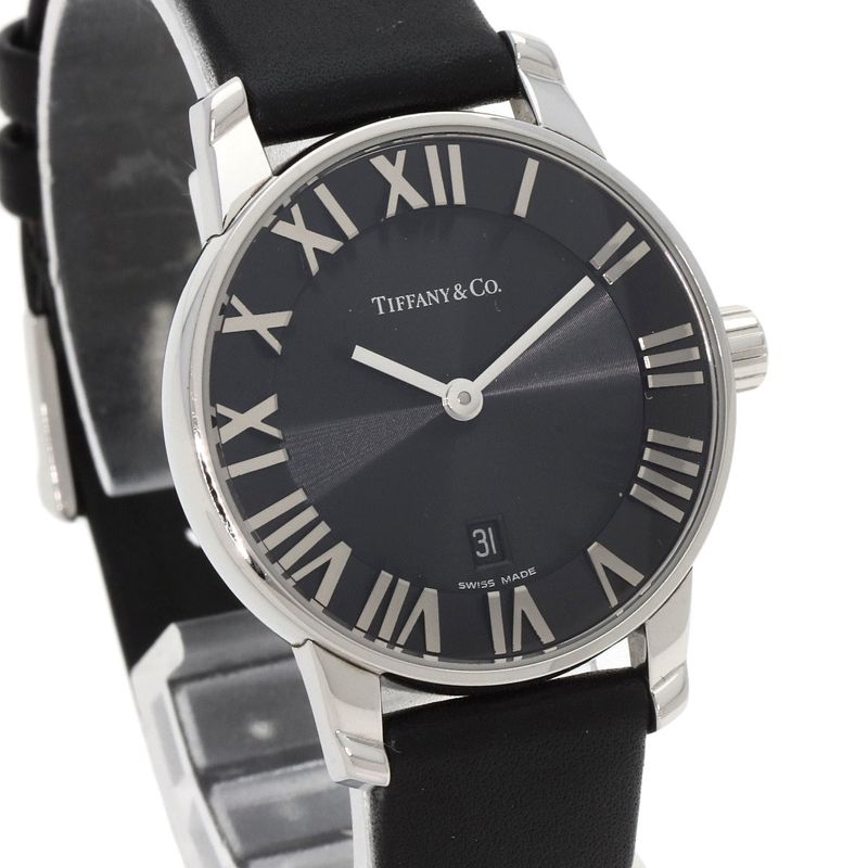 Tiffany & Co. Atlas Domestic Watch SS Leather