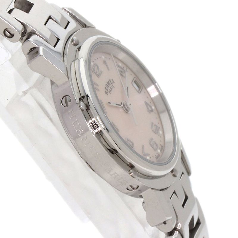 Hermes Clipper Cles New Shape Buckle Watch SS