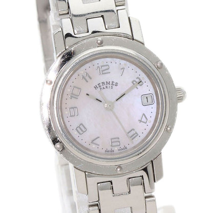Hermes Clipper Cles New Shape Buckle Watch SS