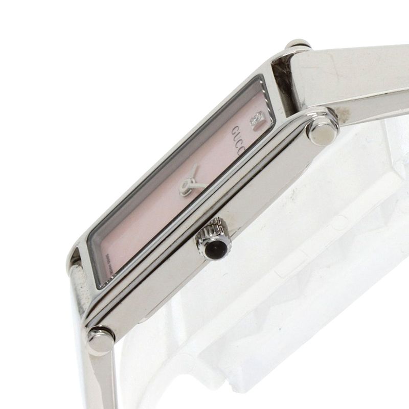 Gucci Square Face Diamond Watch SS