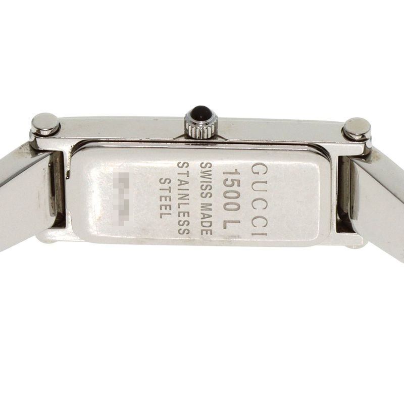 Gucci Square Face Diamond Watch SS