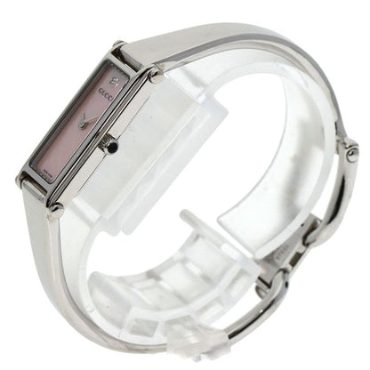 Gucci Square Face Diamond Watch SS