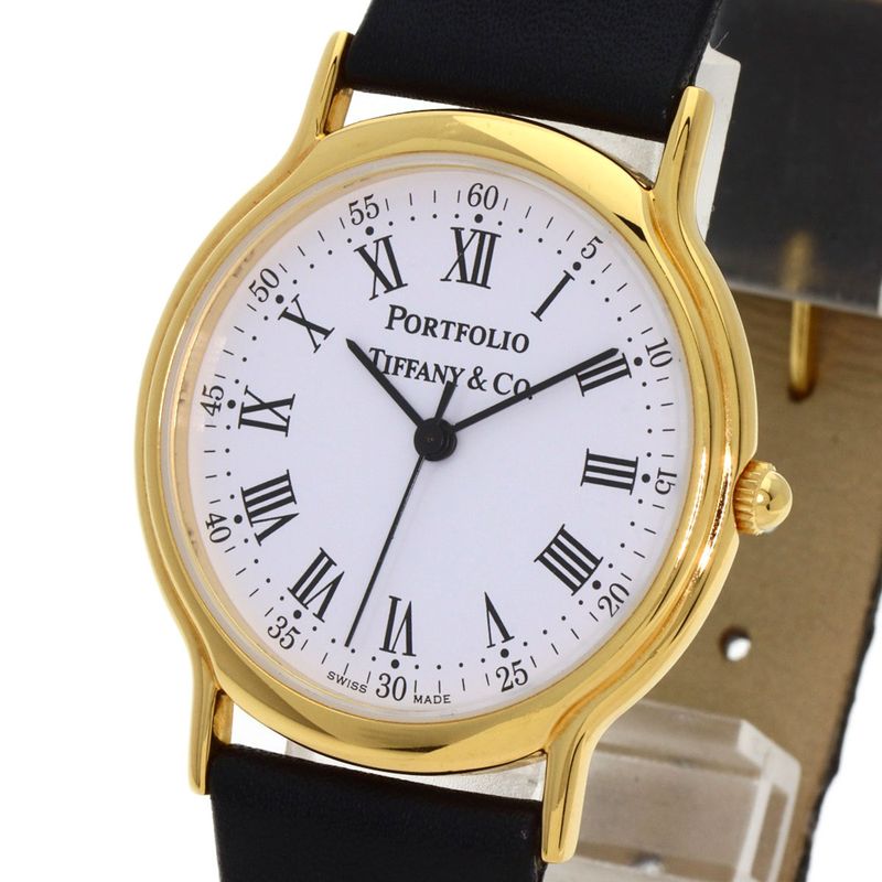 Tiffany & Co. Portfolio Watch Leather Boys