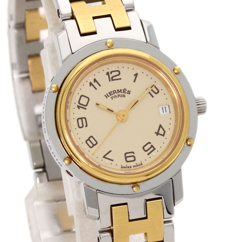 Hermes Clipper Old Belt Watch SS Combination