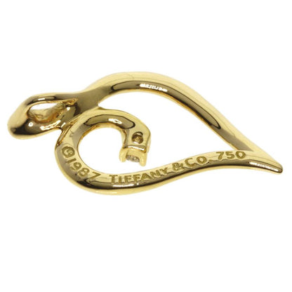 Tiffany & Co. Leaf Motif Diamond Pendant Top 18K Yellow Gold