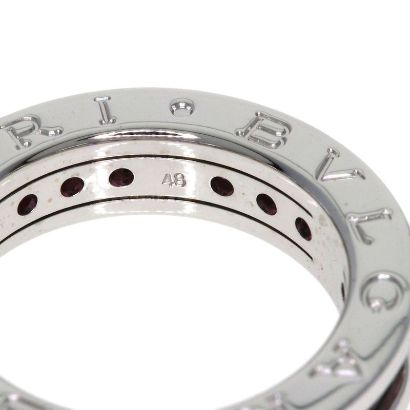 Bvlgari B-zero One Hand Rhodolite Garnet 48 Ring 18K White Gold