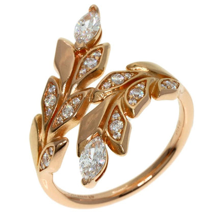 Tiffany & Co. Victoria Vine Bypass Diamond Ring 18K Pink Gold