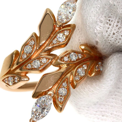 Tiffany & Co. Victoria Vine Bypass Diamond Ring 18K Pink Gold