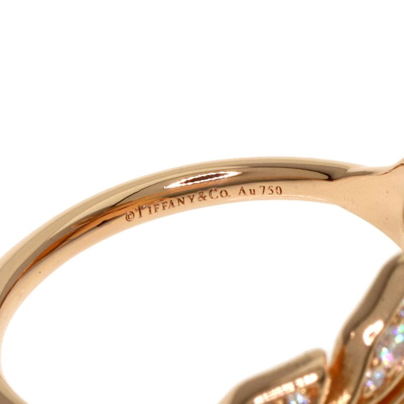 Tiffany & Co. Victoria Vine Bypass Diamond Ring 18K Pink Gold