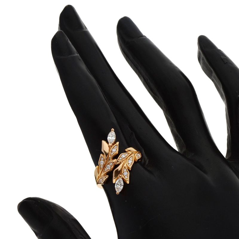 Tiffany & Co. Victoria Vine Bypass Diamond Ring 18K Pink Gold