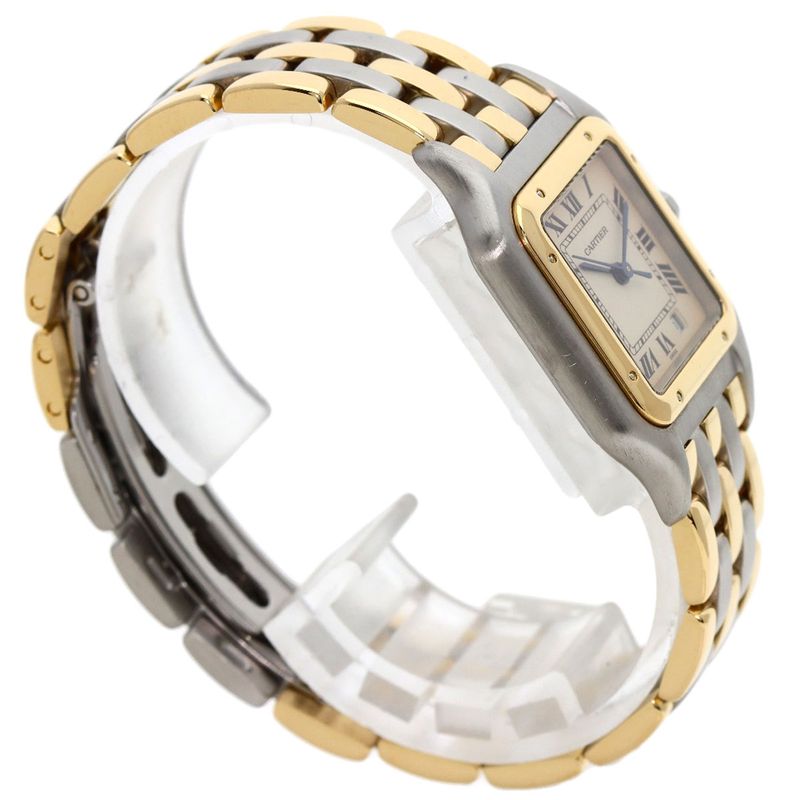 Cartier Panthere MM 3 Row Watch SS Yellow Gold Boys