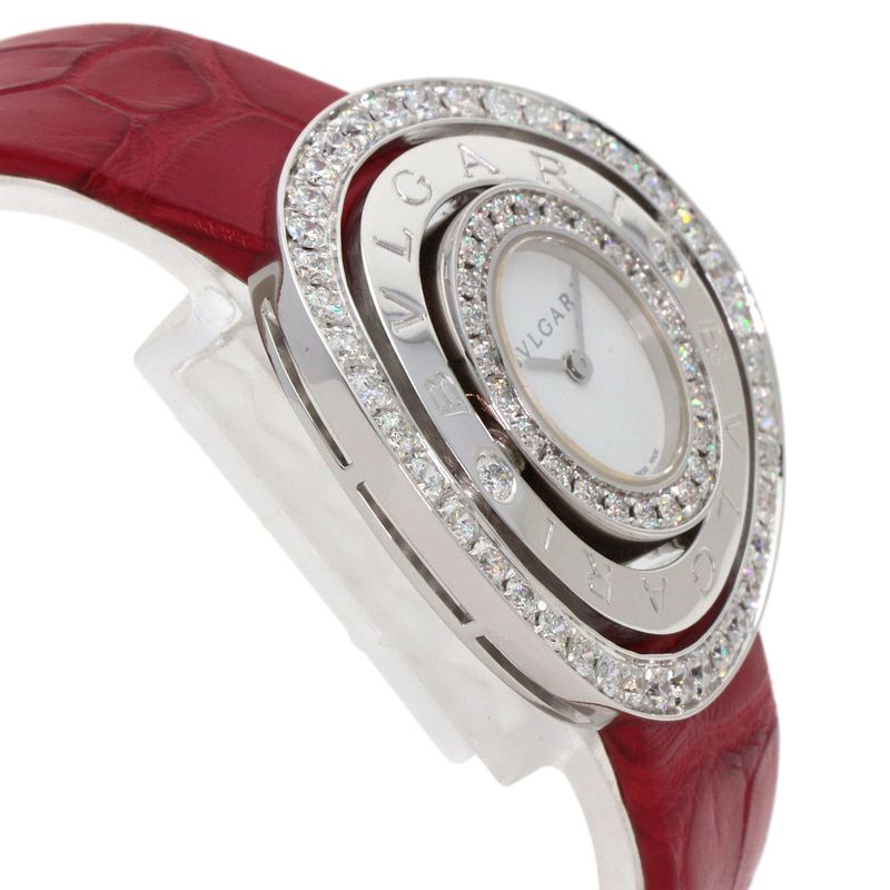 Bvlgari Astra le Cerki Watch 18K White Gold Leather