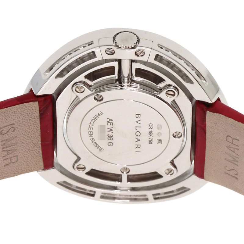 Bvlgari Astra le Cerki Watch 18K White Gold Leather
