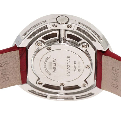 Bvlgari Astra le Cerki Watch 18K White Gold Leather