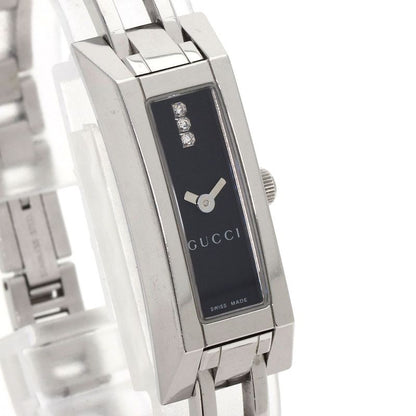 Gucci 110 Square Face Diamond Watch SS