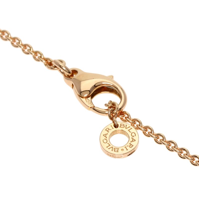 Bvlgari B-zero One Black Ceramic Diamond Necklace 18K Pink Gold