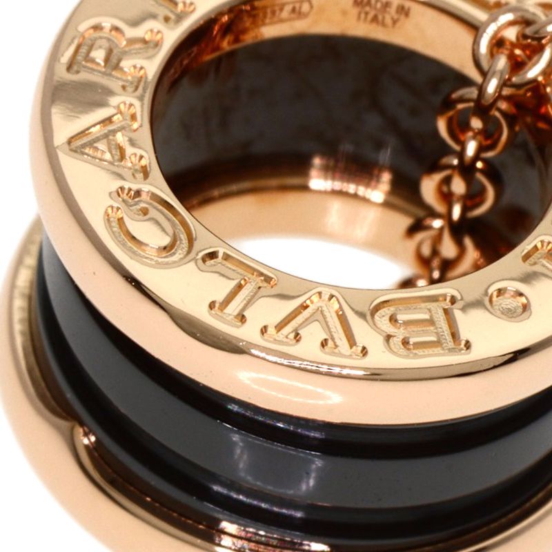 Bvlgari B-zero One Black Ceramic Necklace 18K Pink Gold