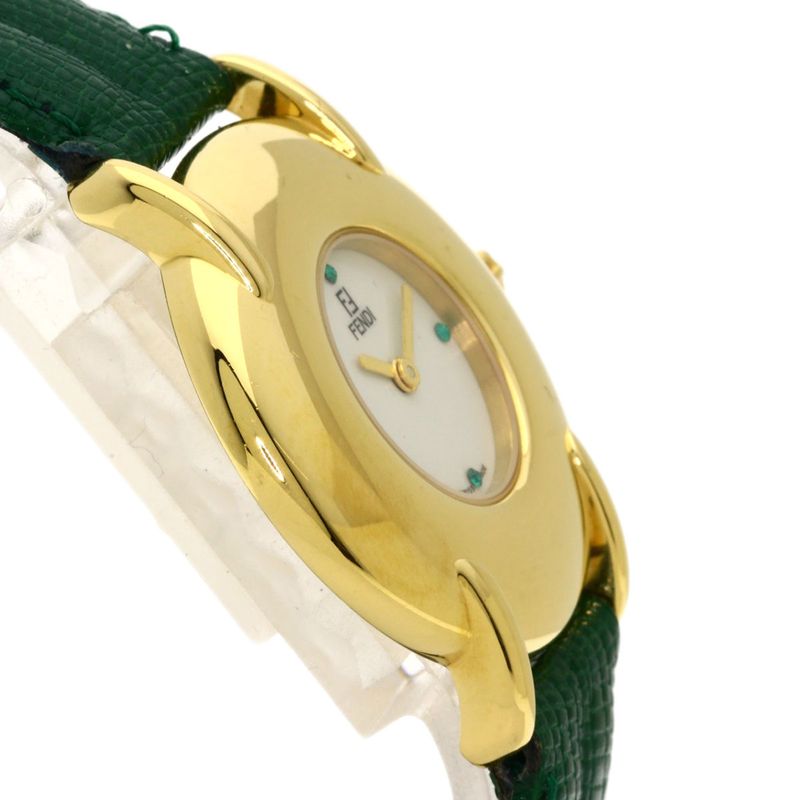 Fendi Round Face Watch Leather Boys