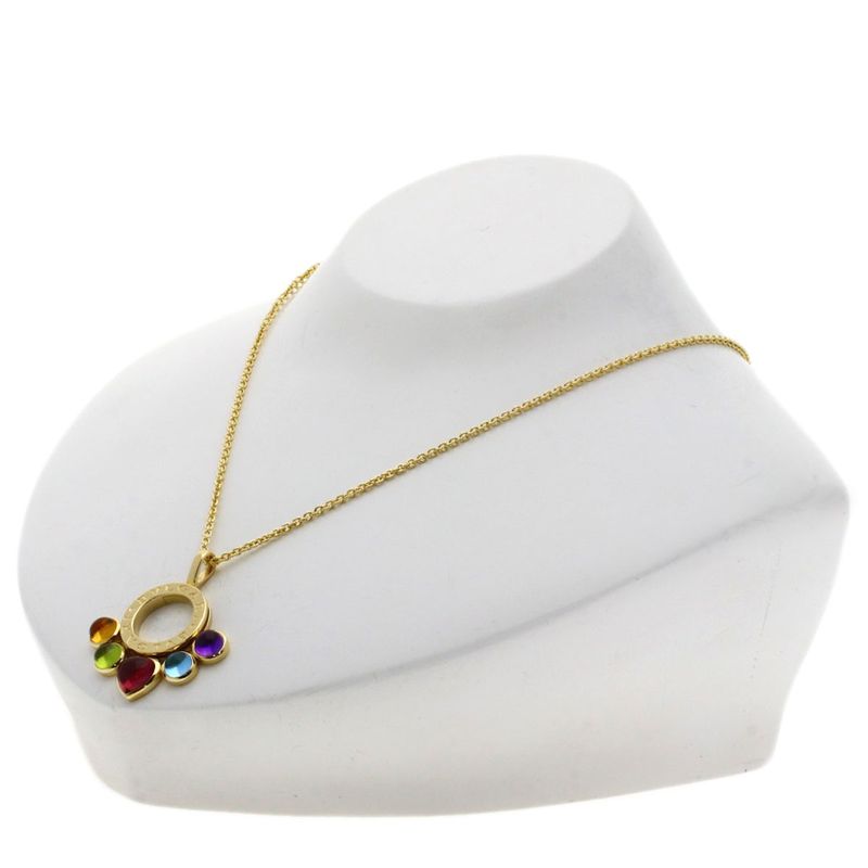 Bvlgari Allegra Multicolor Stone Necklace 18K Yellow Gold
